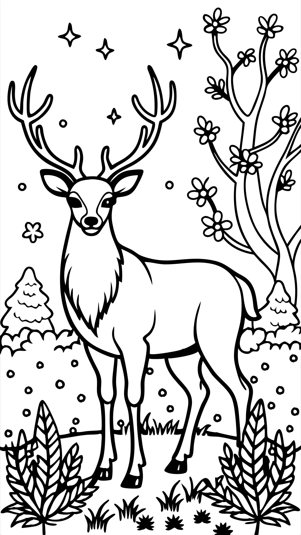 coloriages de cerf buck